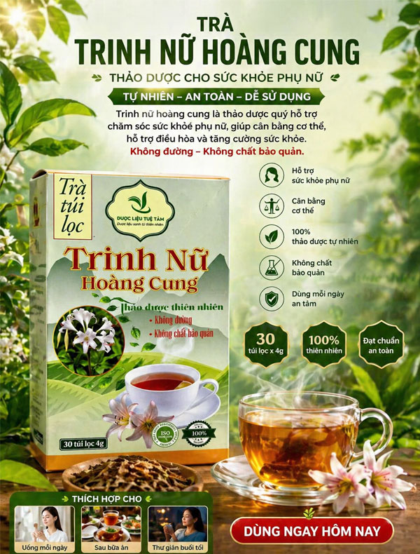 Cây trinh nữ hoàng cung túi lọc gồm 30 gói 4g